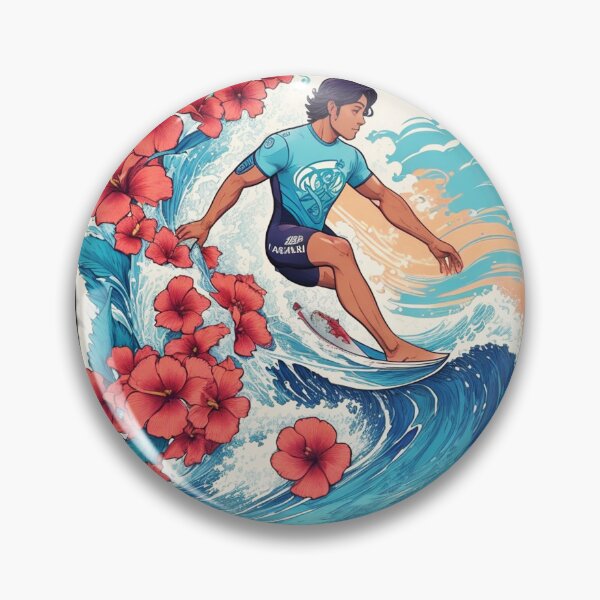 Item preview, Just Another Surfing Day in Hawaii with Orchid Flowers designed and sold by NautiChic.