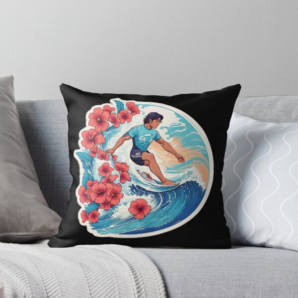 Item preview, Just Another Surfing Day in Hawaii with Orchid Flowers designed and sold by NautiChic.