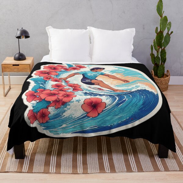 Item preview, Just Another Surfing Day in Hawaii with Orchid Flowers designed and sold by NautiChic.