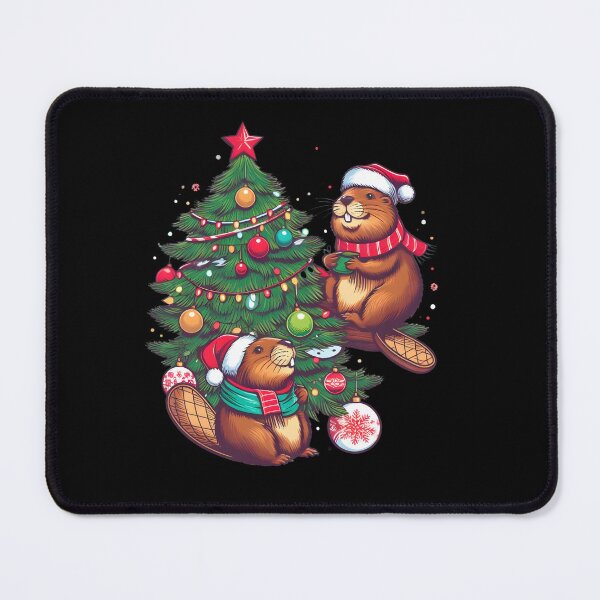 Item preview, Funny Beavers Christmas Tree Gift Funny Christmas Beaver designed and sold by GalaxyGraffiti.