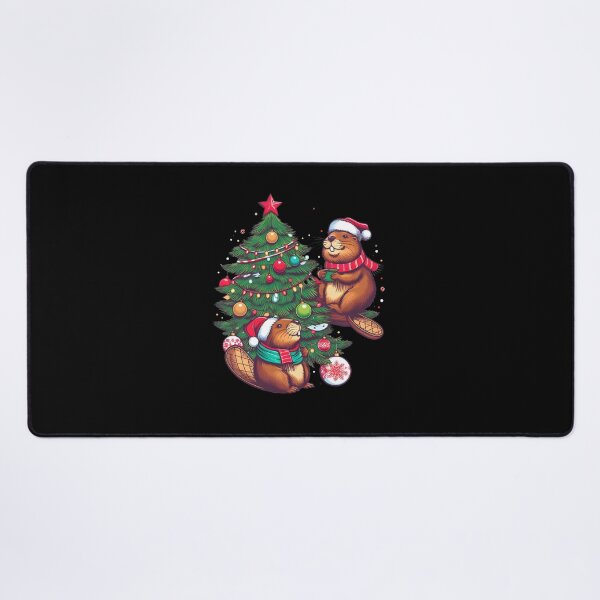 Artikelvorschau, Lustiges Biber-Weihnachtsbaum-Geschenk. Lustiger Weihnachtsbiber entworfen und verkauft von GalaxyGraffiti.