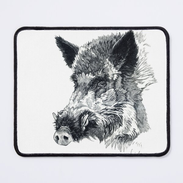 Item preview, Wild boar head drawing designed and sold by SakalDesign.