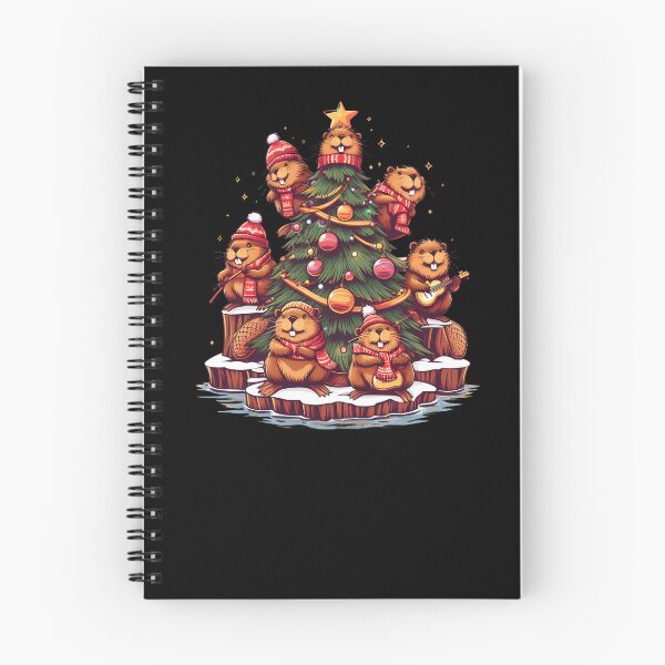 Item preview, Funny Beavers Christmas Tree Gift Funny Christmas Beaver designed and sold by GalaxyGraffiti.
