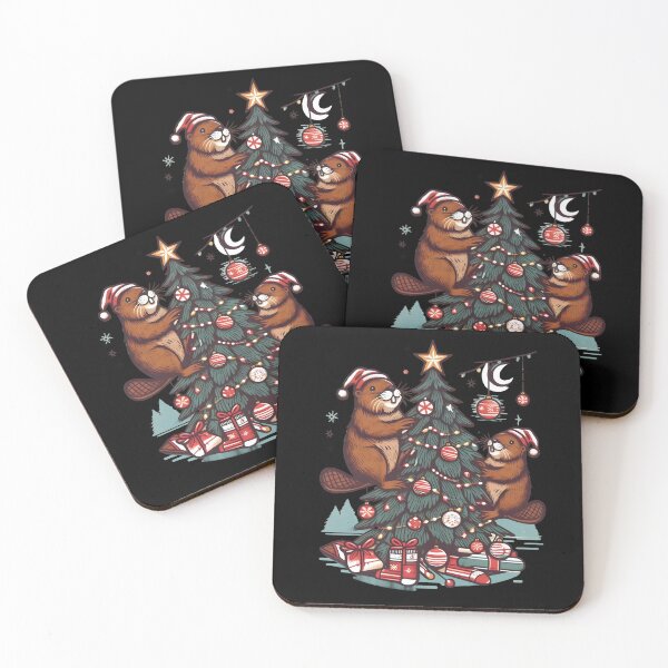 Item preview, Funny Beavers Christmas Tree Gift Funny Christmas Beaver designed and sold by GalaxyGraffiti.
