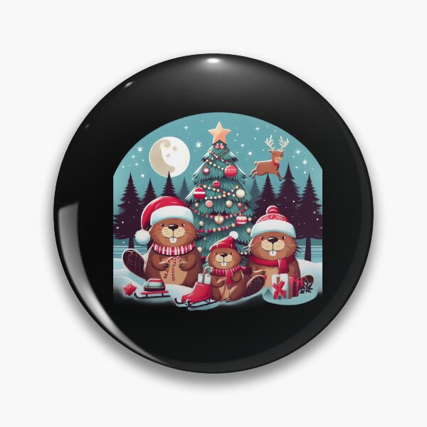 Item preview, Funny Beavers Christmas Tree Gift Funny Christmas Beaver designed and sold by GalaxyGraffiti.