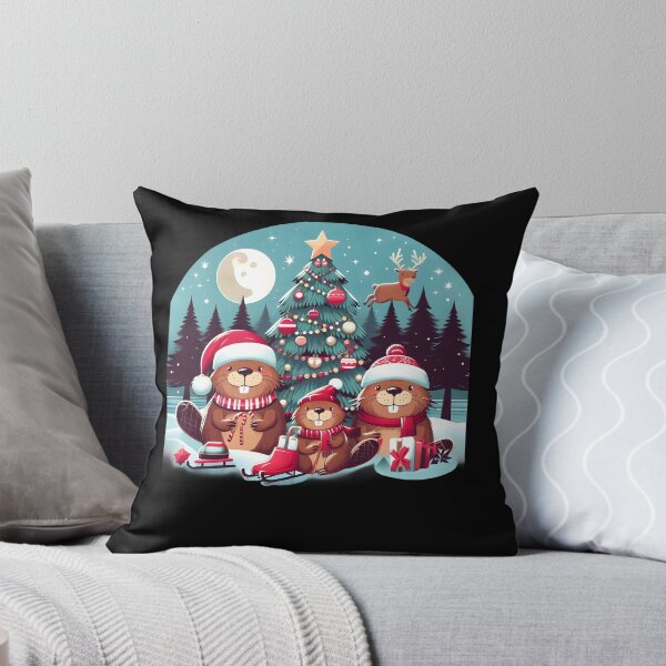 Item preview, Funny Beavers Christmas Tree Gift Funny Christmas Beaver designed and sold by GalaxyGraffiti.
