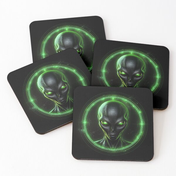 Item preview, Green alien face designed and sold by vialgames.
