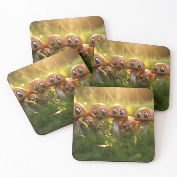 Item preview, Cheerful mushrooms in the meadow. designed and sold by Julia-Litvishka.