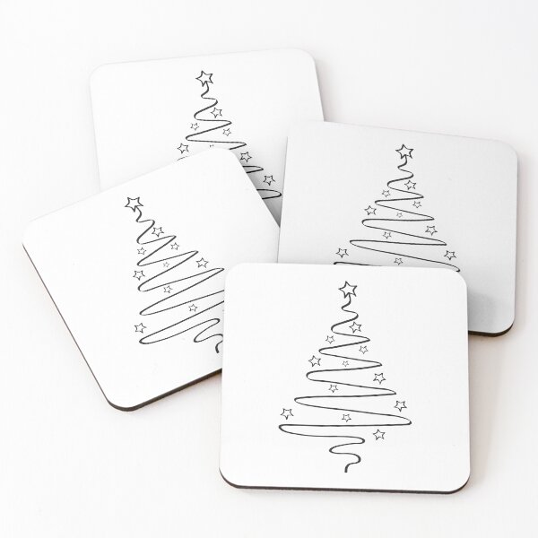 Item preview, Christmas Tree Line Art designed and sold by Bimbombam.