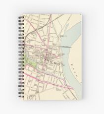 Vintage Map of Hartford Connecticut (1893) Spiral Notebook