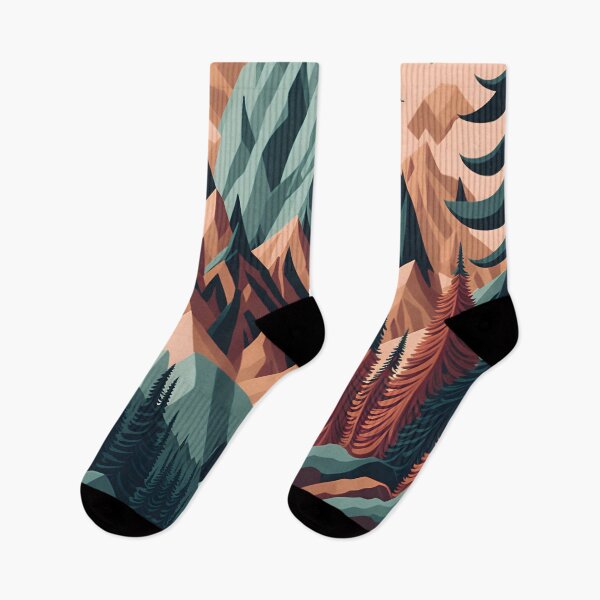 Item preview, “Awe-Inspiring Wilderness: A Seamless Pattern of Towering Mountains and Lush Forests” designed and sold by Best-Art-32.