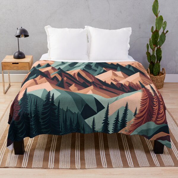 Item preview, “Awe-Inspiring Wilderness: A Seamless Pattern of Towering Mountains and Lush Forests” designed and sold by Best-Art-32.