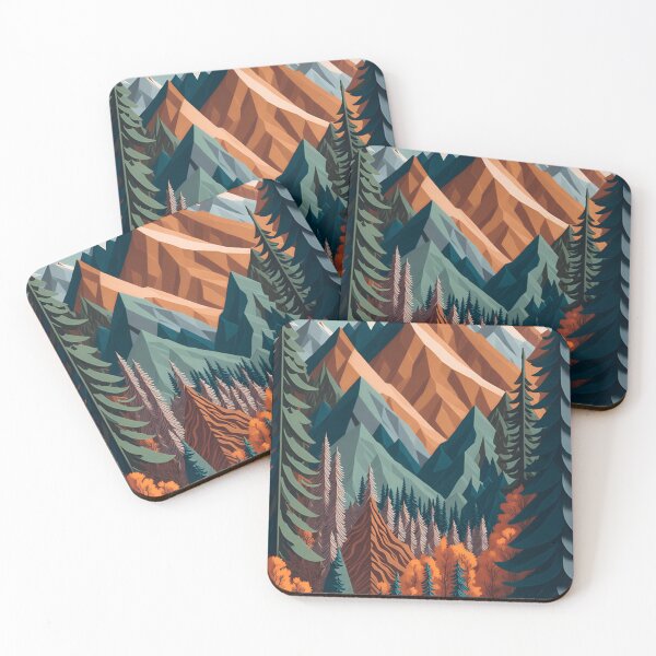 Item preview, “A Vibrant Adventure: A Seamless Pattern of Mountain Peaks and Lush Forests in Perfect Harmony” designed and sold by Best-Art-32.