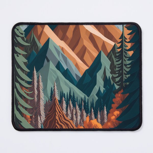 Item preview, “A Vibrant Adventure: A Seamless Pattern of Mountain Peaks and Lush Forests in Perfect Harmony” designed and sold by Best-Art-32.