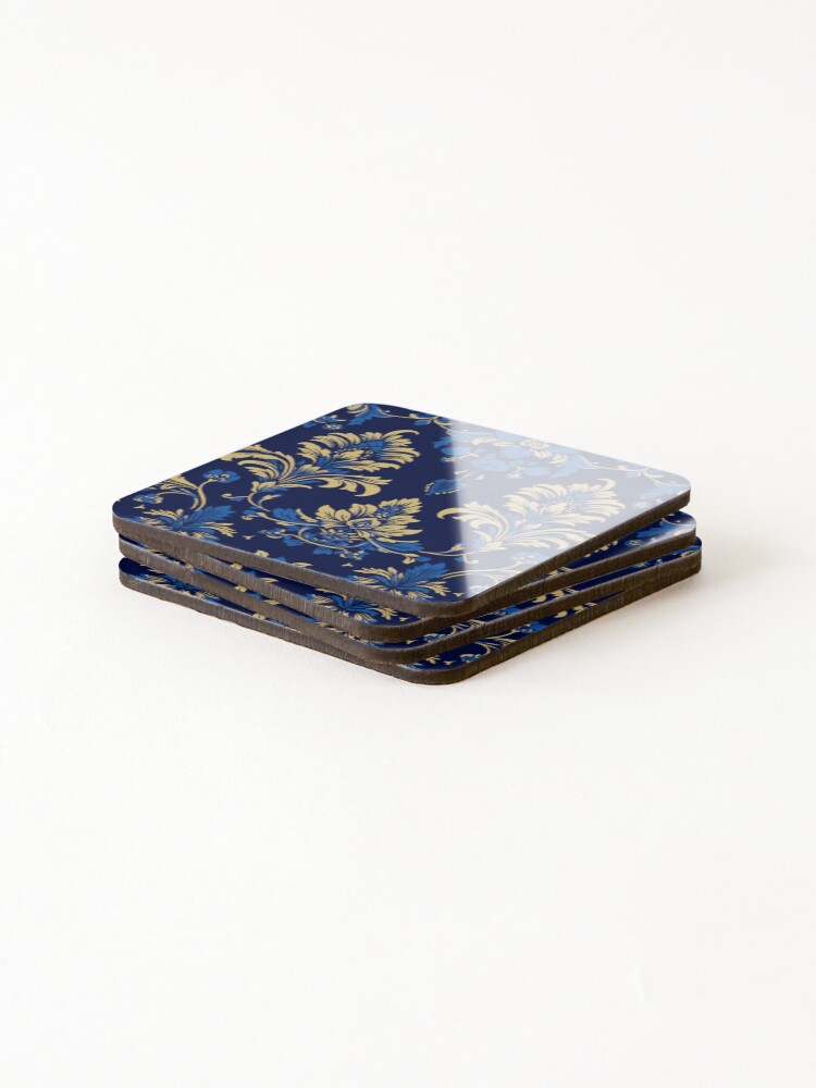 Thumbnail 4 of 5, Coasters (Set of 4), Damask Pattern designed and sold by SideSignal.