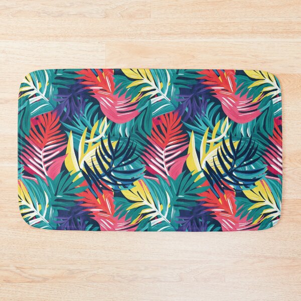 Item preview, Tropical leaves seamless pattern on black background. Vector illustration. designed and sold by Aonsnoopy.