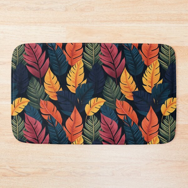 Item preview, Tropical leaves seamless pattern on black background. Vector illustration. designed and sold by Aonsnoopy.