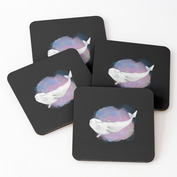 Item preview, White Beluga Whale Watercolor Style designed and sold by kuremureDesign.