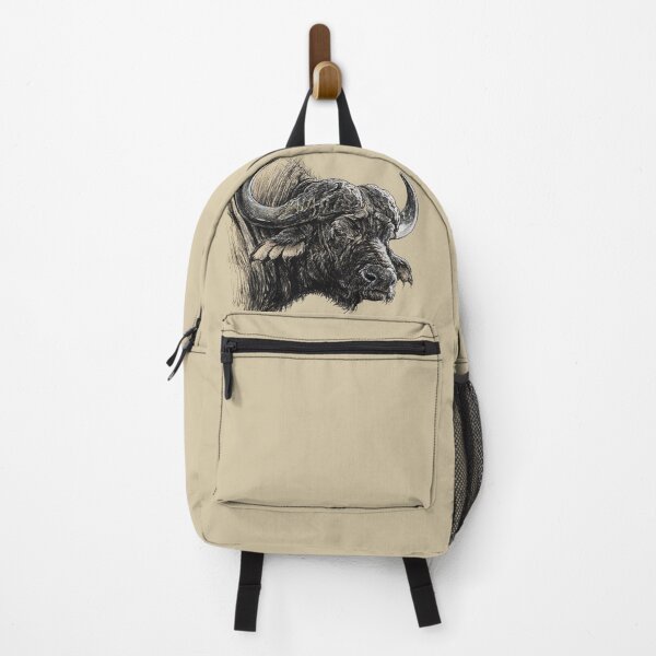 Item preview, African buffalo head drawing designed and sold by SakalDesign.