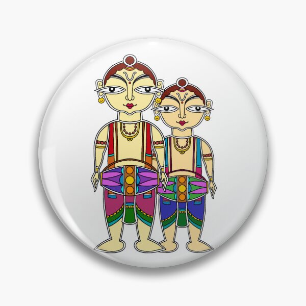 Item preview, DEVOTEES OF KRISHNA Folk art designed and sold by Charmy Design.