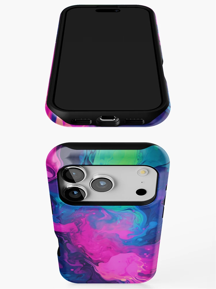 Thumbnail 3 of 4, iPhone Case, Neon Color Pattern designed and sold by Myra365Art.
