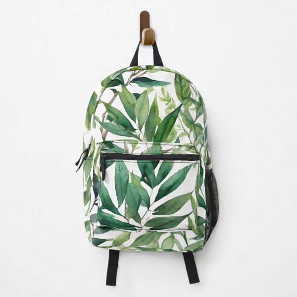 Item preview, Watercolor beautiful, wild leaves - white, green, dark green, light colors, botanical pattern. designed and sold by My-fake-places.