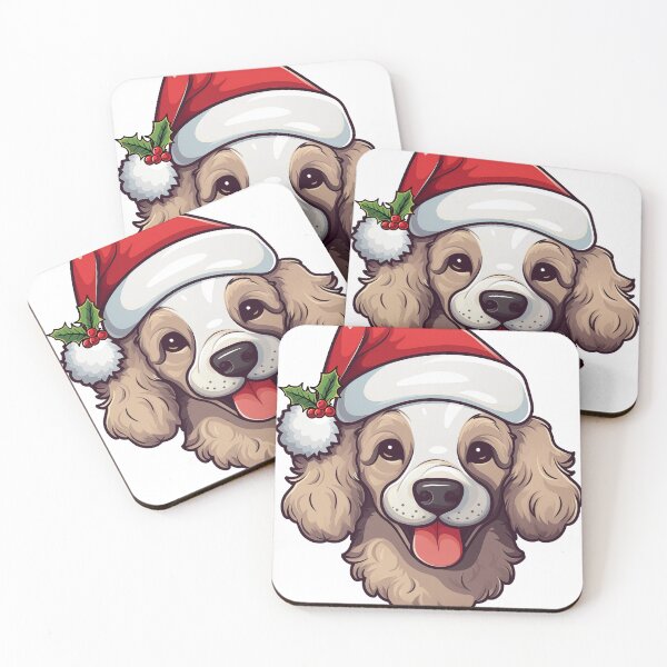 Item preview, Christmas Doodle Oodle Dog - tan and white designed and sold by wotsthis.
