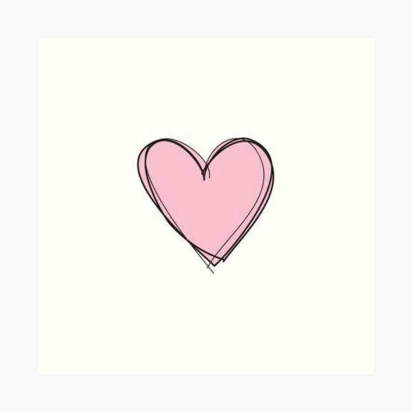 Pink Heart Wall Art Redbubble