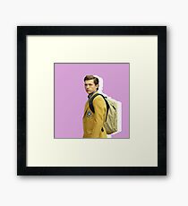 Peter Parker - Pink Backpack Framed Print