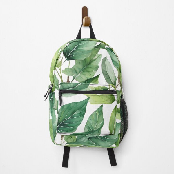 Item preview, Watercolor beautiful, wild leaves - white, green, dark green, light colors, botanical pattern. designed and sold by My-fake-places.