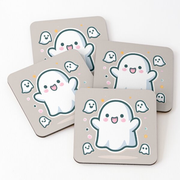 Item preview, Friendly Cute Ghosts with Rosy Cheeks designed and sold by Creative.Shop.