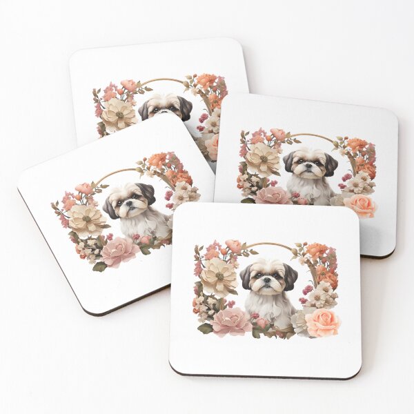 Item preview, Shih Tzu Floral Portrait designed and sold by NickTaroDesign.