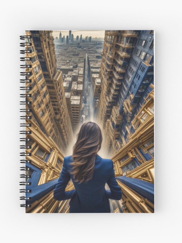 Thumbnail 1 of 3, Journal, Lady in a Cityscape designed and sold by LenCarol.