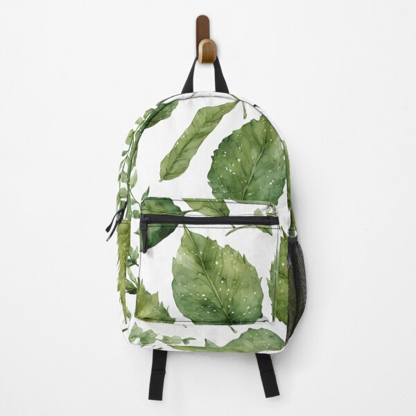 Item preview, Watercolor beautiful, wild leaves - white, green, dark green, light colors, botanical pattern. designed and sold by My-fake-places.
