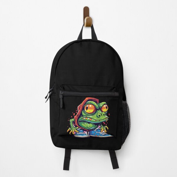 Item preview, Funny frog in blue sneakers - well croaked frog designed and sold by WallGemsArt.