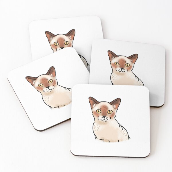 Item preview, Funny face Burmese cat smiling designed and sold by jazzydevil.