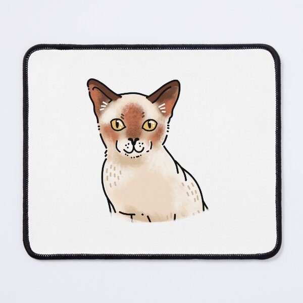Item preview, Funny face Burmese cat smiling designed and sold by jazzydevil.