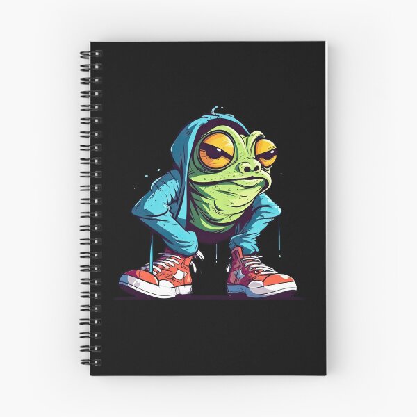 Item preview, Funny cartoon frog in sneakers - well croaked frog designed and sold by WallGemsArt.