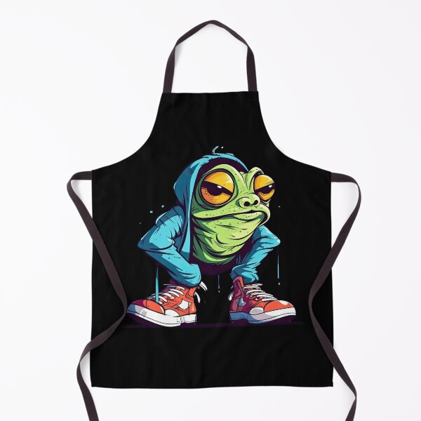 Item preview, Funny cartoon frog in sneakers - well croaked frog designed and sold by WallGemsArt.