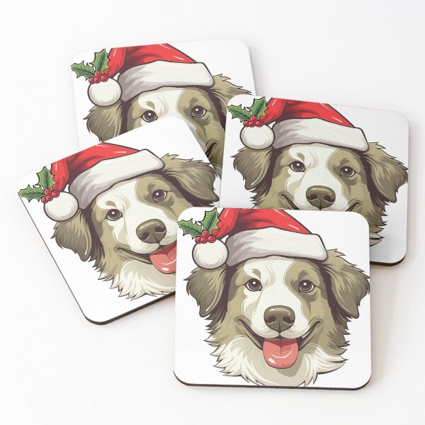 Item preview, Christmas Border Collie - Wheaton - Cream and White designed and sold by wotsthis.