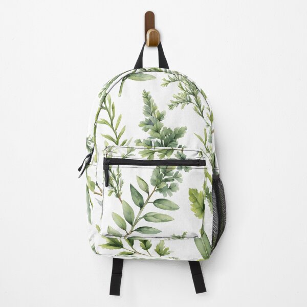 Item preview, Watercolor parsley, sage, rosemary and thyme.white, green, dark green, light colors, botanical pattern. designed and sold by My-fake-places.