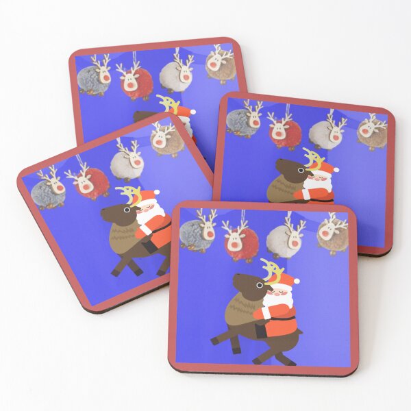 Item preview, Happy Funny Deer And Santa designed and sold by Lar888.