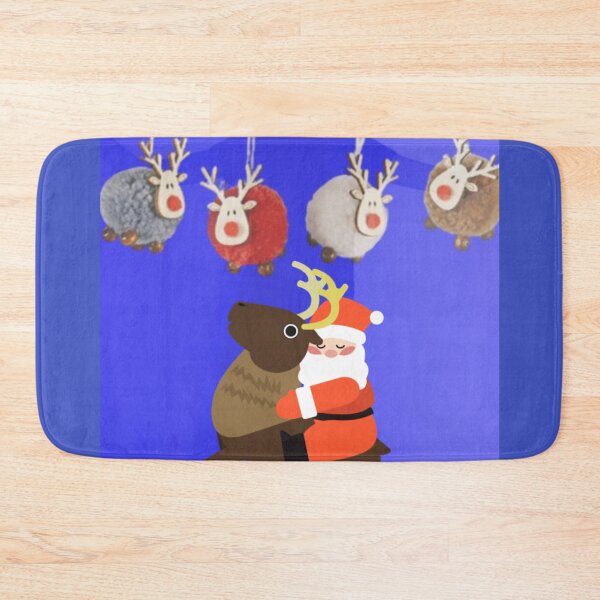 Item preview, Happy Funny Deer And Santa designed and sold by Lar888.