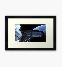 SpaceX Starman - DON'T PANIC! Framed Print
