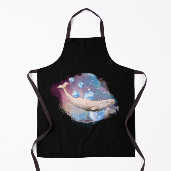 Artikelvorschau, Beluga-Wal schwimmt durch das Weltraum-Aquarell entworfen und verkauft von kuremureDesign.