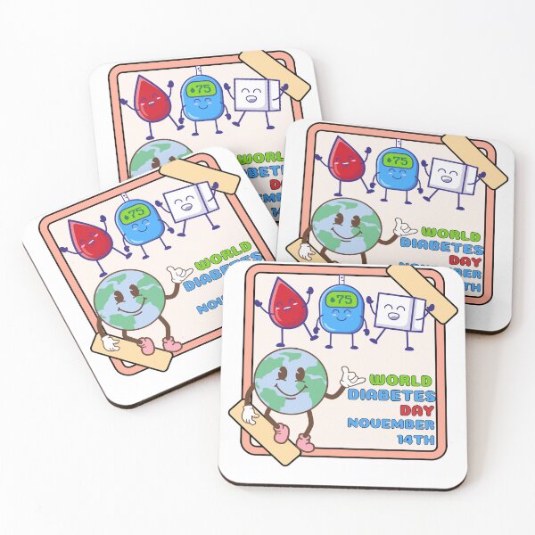 Item preview, World Diabetic Day, note design with diabetic symbols designed and sold by BritishDelights.
