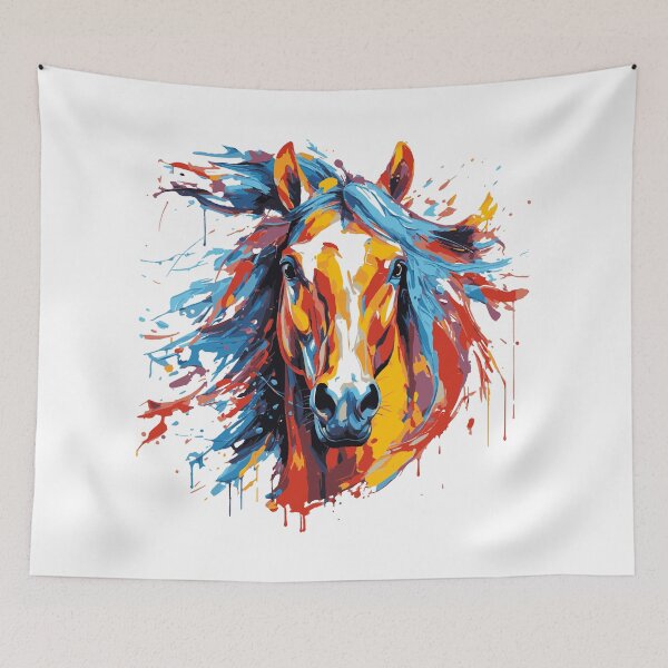 Item preview, Horse art, paint splashes designed and sold by iclipart.