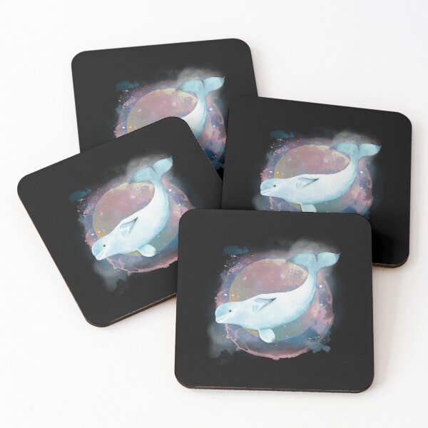 Item preview, Beluga Whale Watercolor Illustration designed and sold by kuremureDesign.