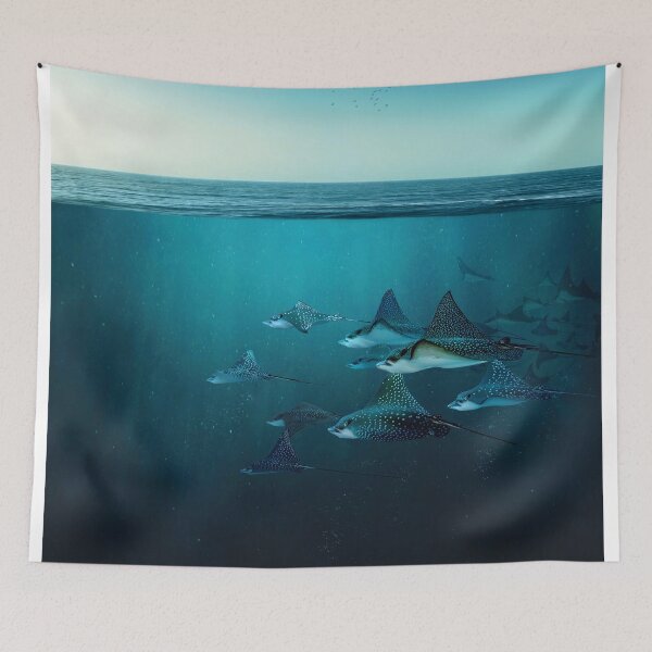 Item preview, Manta Ray Wall Art designed and sold by SurfolioPrints.