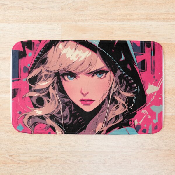 Item preview, Taylor Swift as a manga with a hooded jacket designed and sold by FrankMarc.
